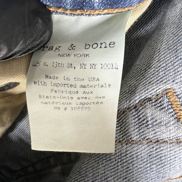 Rag & Bone Jean Dre Slim Boyfriend Low Rise US 4 Valencia Raw Hem USA Made Edgy - Picture 12 of 15